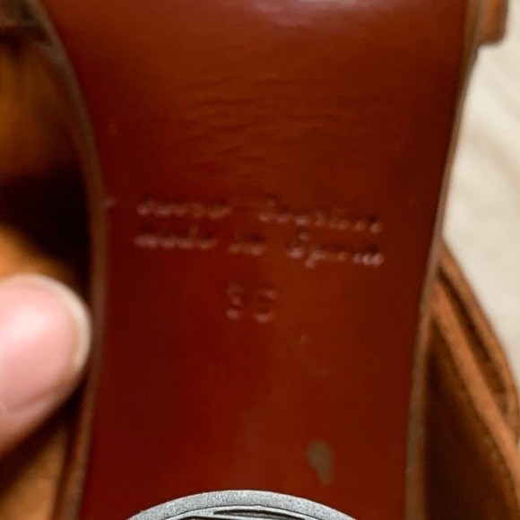 Chie Mihara Leather Block Heel Sandals, Size 36 - Picture 5 of 10